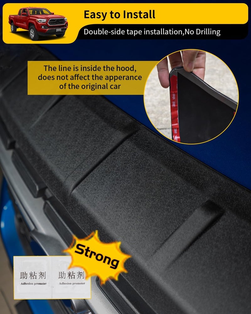 Maxzina Hood Protector Compatible with 2022-2025 Ford Maverick Hood Shield TPE Bug Deflector Bug Guard for 2024 Maverick Accessories - Image 4